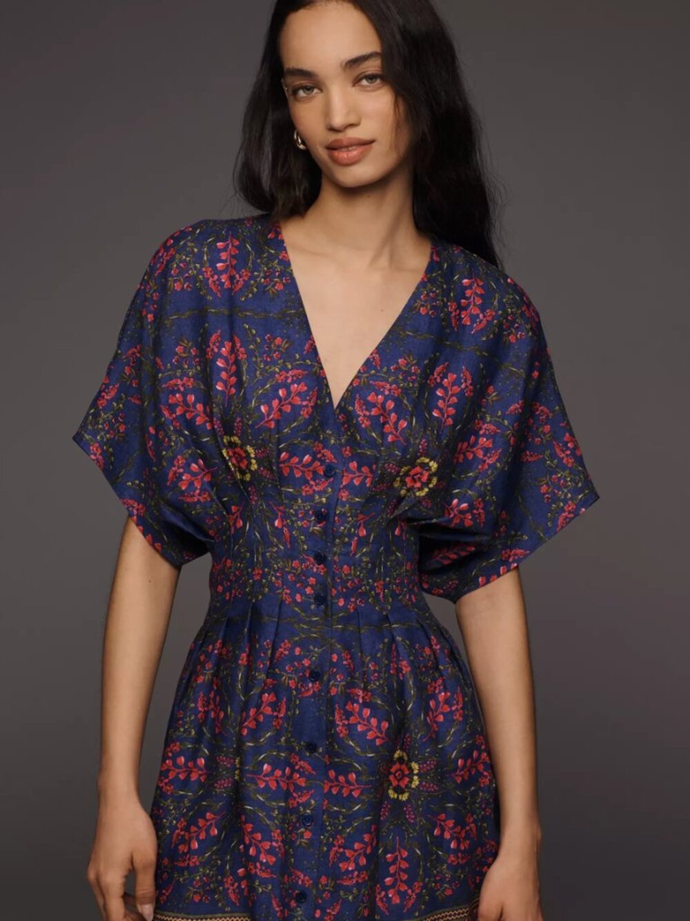 Tobie Linen Mini Shirtdress